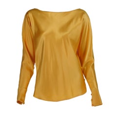 Vintage Gres Boutique saffron silk blouse