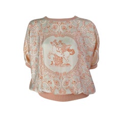 Hermes silk scarf sweater blouse 8