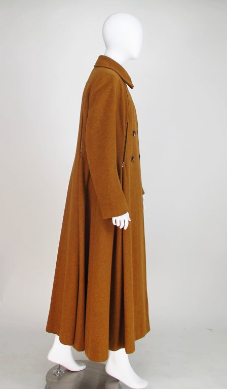 1990s Hermes military influenced wool maxi coat 2