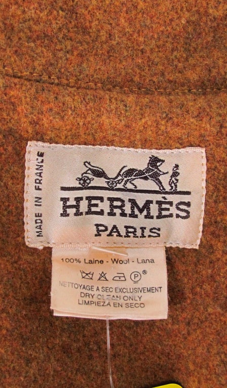 1990s Hermes military influenced wool maxi coat 5