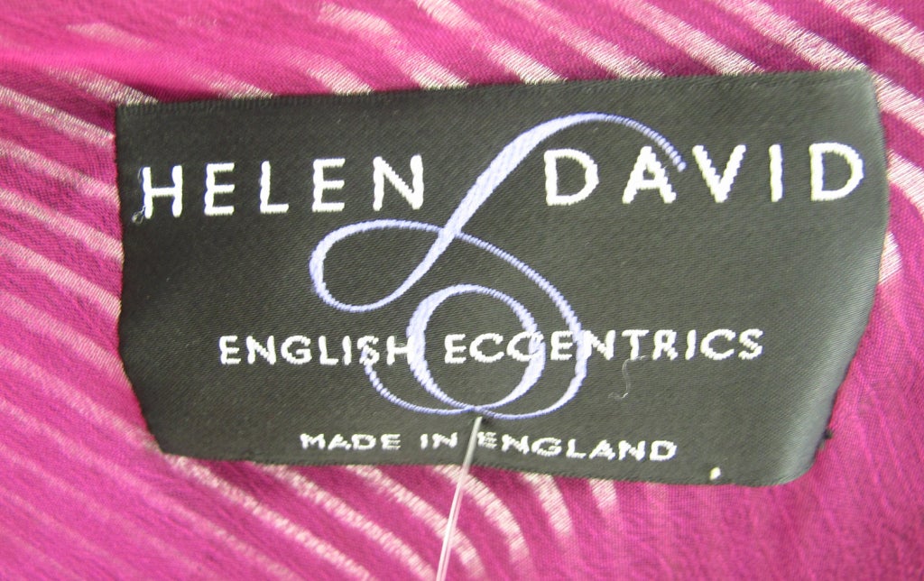 Rare Helen David English Eccentrics silk velvet bias cut gown 3