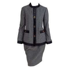 1960s Bonnie Cashin Sills wool & leather suit 8