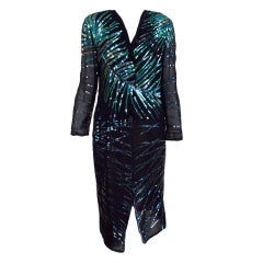 Rare Neil Bieff/Auturo Herrera sequin silk set 1970s 8