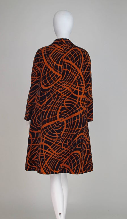 Women's Aquascutum modernist swing coat 1970s