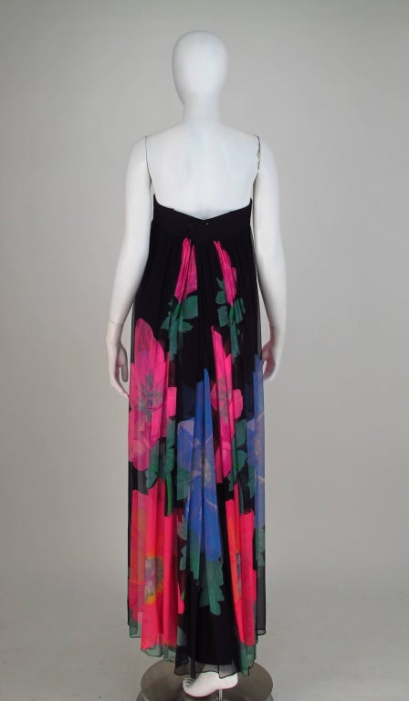 1968 Hanae Mori Couture silk gown 1
