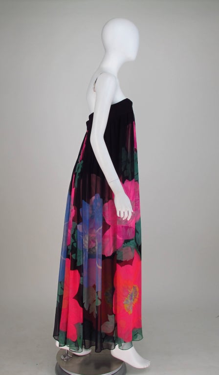 1968 Hanae Mori Couture silk gown 2