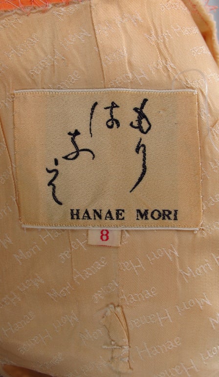 1968 Hanae Mori floral silk strapless gown 5