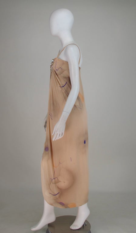 1970s Undulate dress by John Bates In Excellent Condition In West Palm Beach, FL