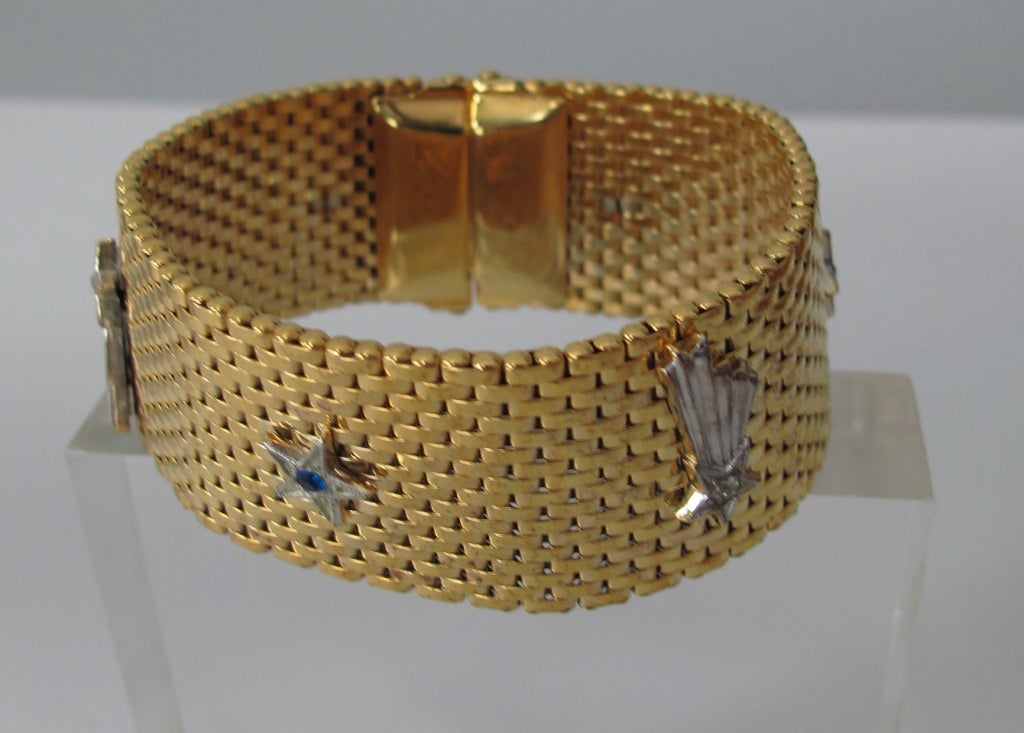 Women's Kreisler shooting star mesh bracelet 1940s