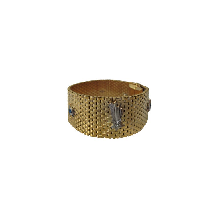Kreisler shooting star mesh bracelet 1940s