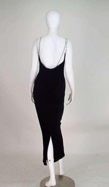 Women's 1980s Vicky Tiel gold lame & velvet gown