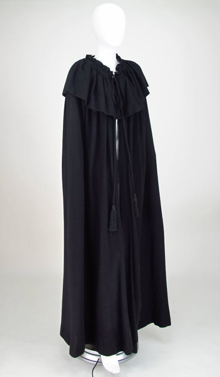 1970s Yves St Laurent YSL unlined flowing cape 2