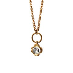 Vintage Givenchy big diamante charm necklace