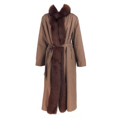 Sable trimmed fitch lined storm coat