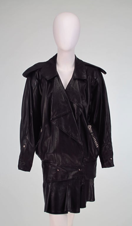 1980s Claude Montana for Ideal Cuir Paris