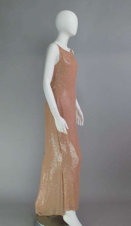 Randolph Duke beaded drape back  mermaid gown