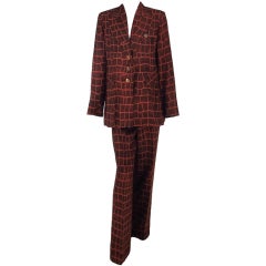 Todd Oldham alligator print jacket and trouser set 1990s 11