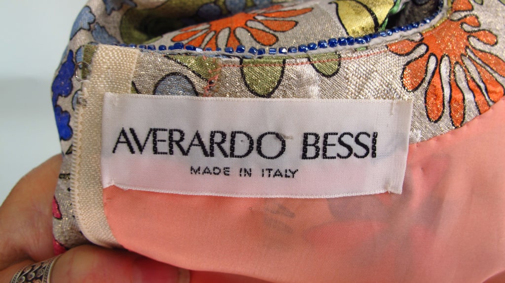Alvarado Bessi beaded metallic floral gown 6