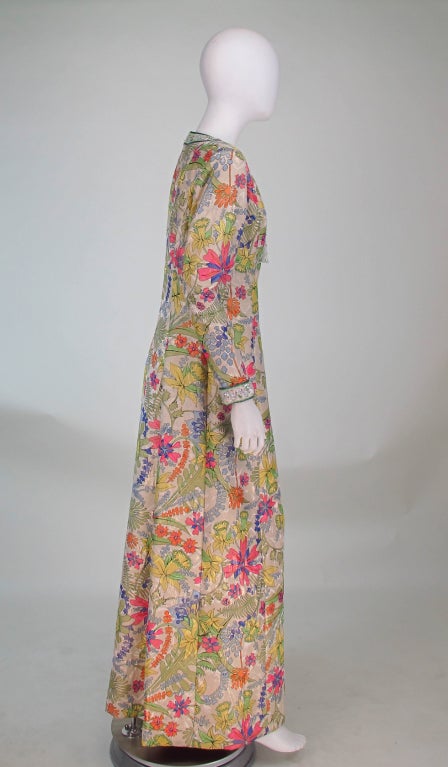 Alvarado Bessi beaded metallic floral gown 2