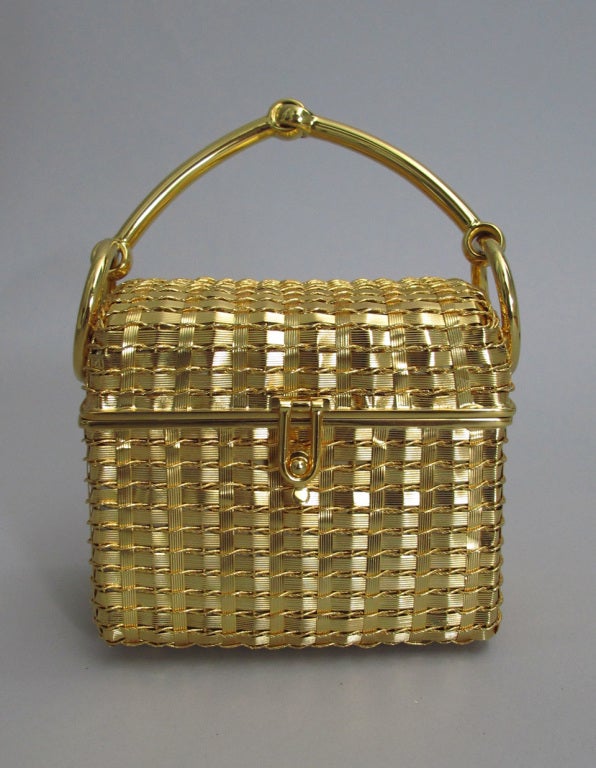 1960s Rodo Italy gold and Fabulous horse bit handbag In Excellent Condition In West Palm Beach, FL
