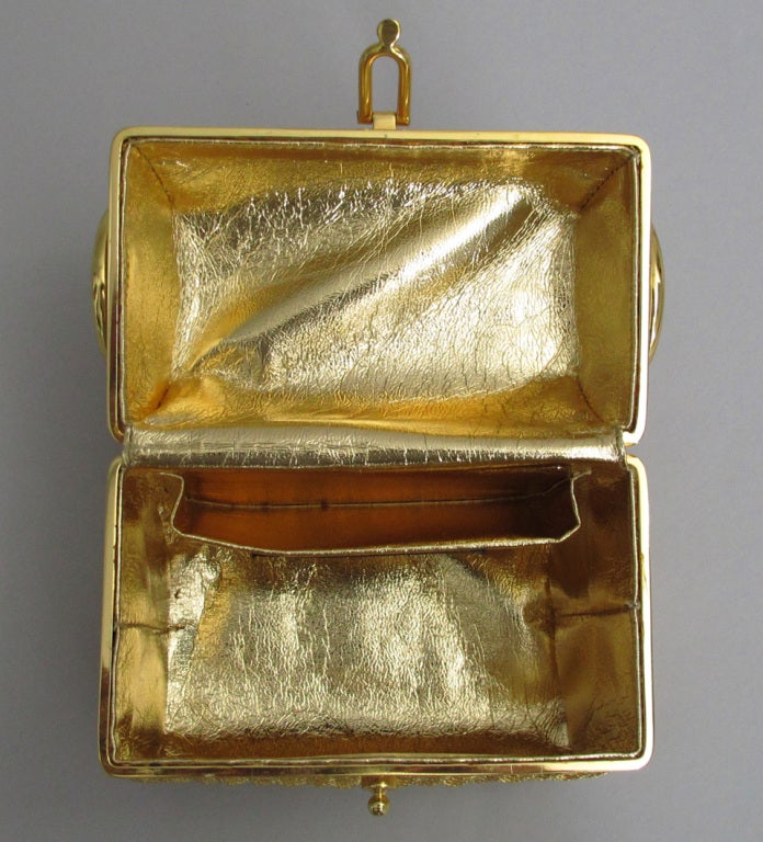 1960s Rodo Italy gold and Fabulous horse bit handbag 2