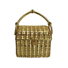 Vintage 1960s Rodo Italy gold and Fabulous horse bit handbag