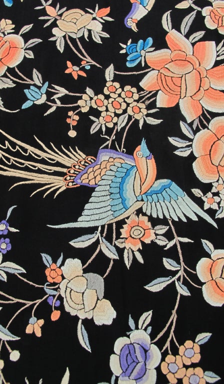 silk embroidered shawl