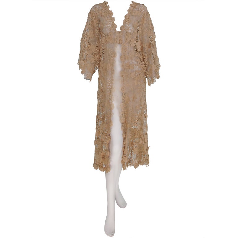 Victorian hand made Irish lace coat 1800s