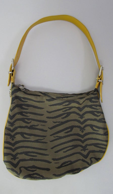 Women's Fendi asymmetrical tiger stripe handbag