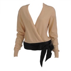 Chanel  cashmere wrap sweater