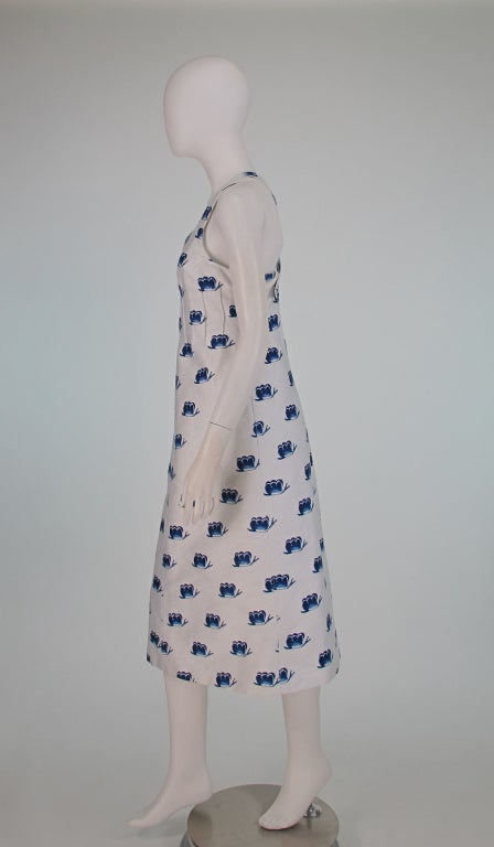 Gray Courreges blue papillon summer dress