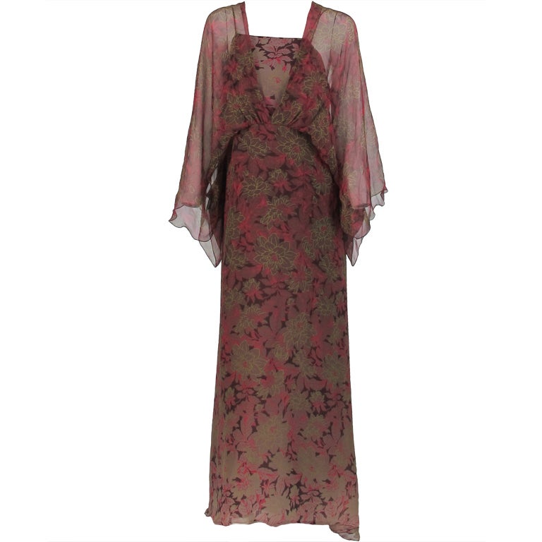Gina Fratini ombred silk chiffon gown