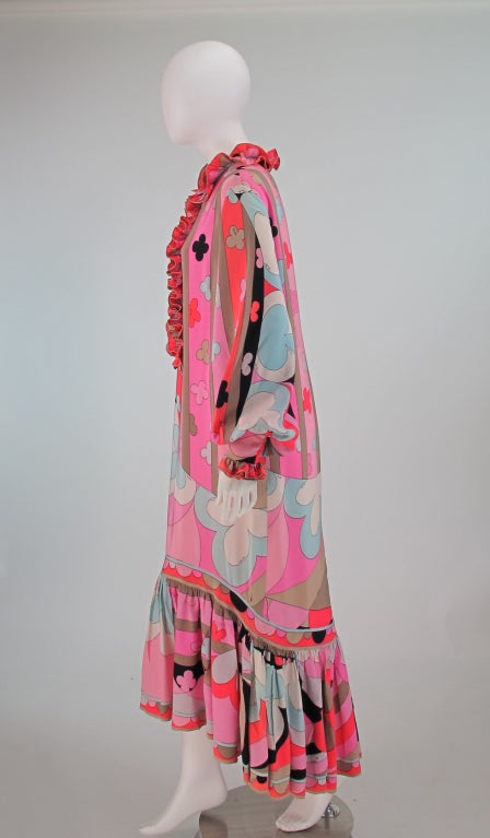 Pucci hostess gown 1960s In Excellent Condition In West Palm Beach, FL