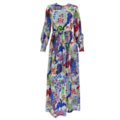 Malcolm Starr bold print 70s maxi dress