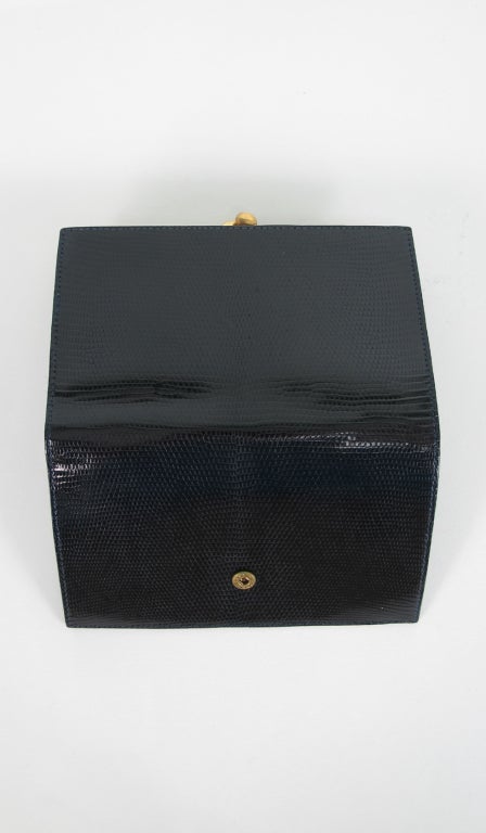 1970s Gucci lizard clutch wallet new in the box at 1stdibs