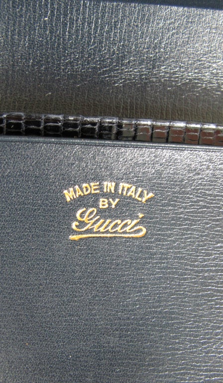 1970s Gucci lizard clutch wallet new in the box 2