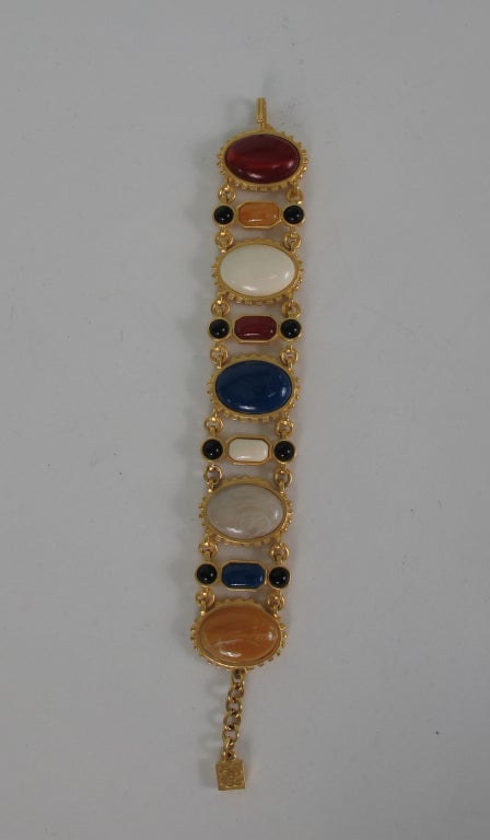 Karl Lagerfeld multi stone bracelet In Excellent Condition In West Palm Beach, FL