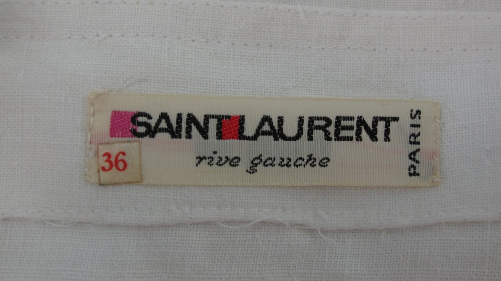 Yves St Laurent YSL  linen caftan 1970s 4