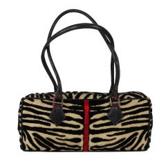 Vintage Valentino Garavani zebra silk handbag