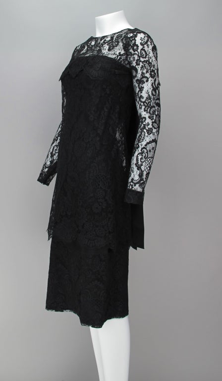 Guy Laroche Couture Guipure lace cocktail dress 2