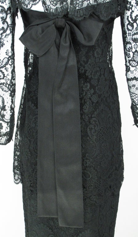 Guy Laroche Couture Guipure lace cocktail dress 4