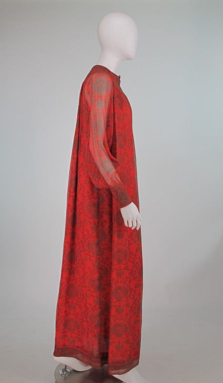 Treacy Lowe London 70s Silk chiffon maxi dress 2