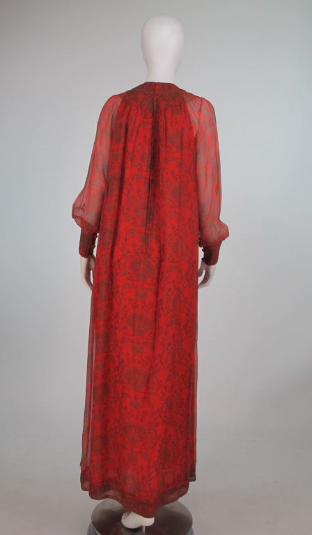 Treacy Lowe London 70s Silk chiffon maxi dress 3