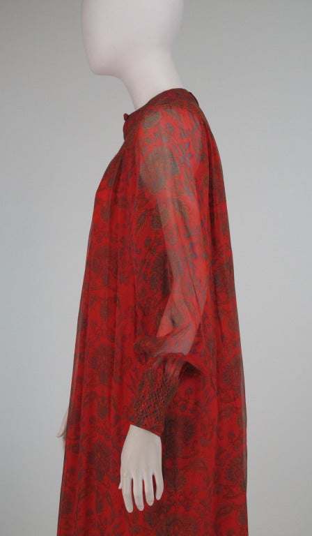 Treacy Lowe London 70s Silk chiffon maxi dress 5