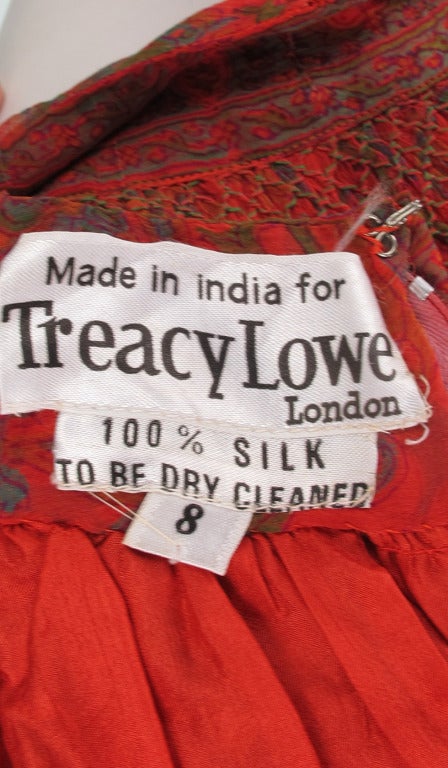 Treacy Lowe London 70s Silk chiffon maxi dress 7