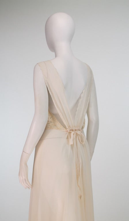 Trousseau gown ivory silk crepe, embroidery & rosaline lace 3