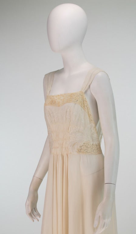 Trousseau gown ivory silk crepe, embroidery & rosaline lace 4