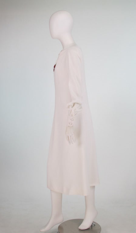 1970s Valentino red cherries dress In Good Condition In West Palm Beach, FL