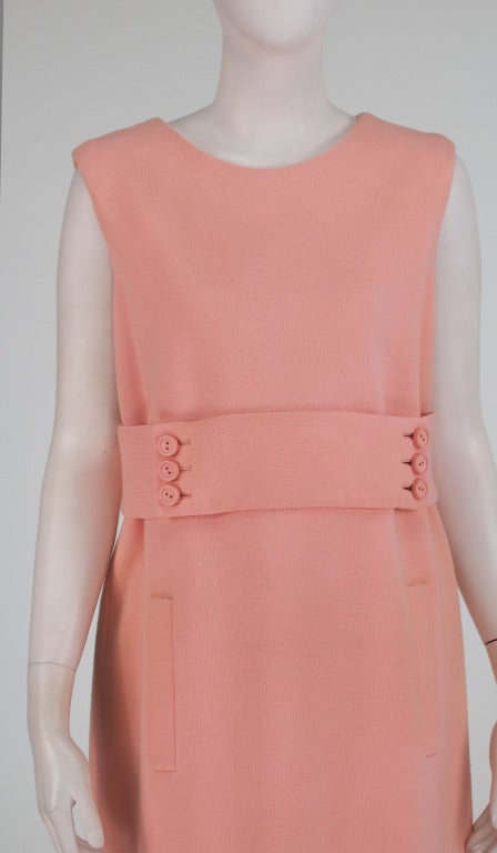 1960s Norman Norell pink day dress 2