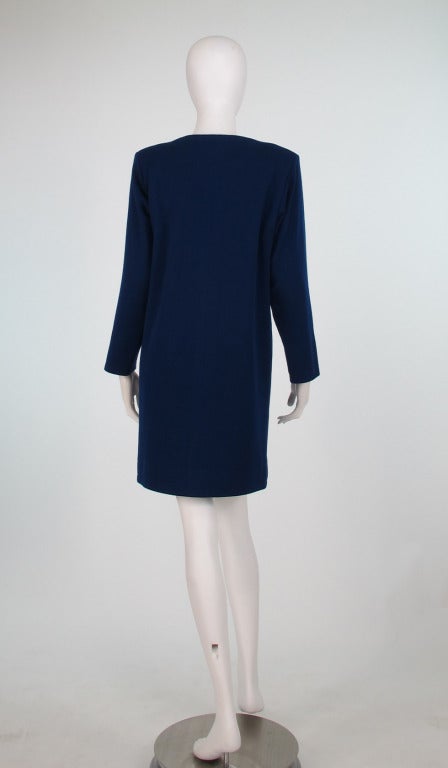 1980s Yves St Laurent YSL  wool knit tunic dress In Good Condition In West Palm Beach, FL